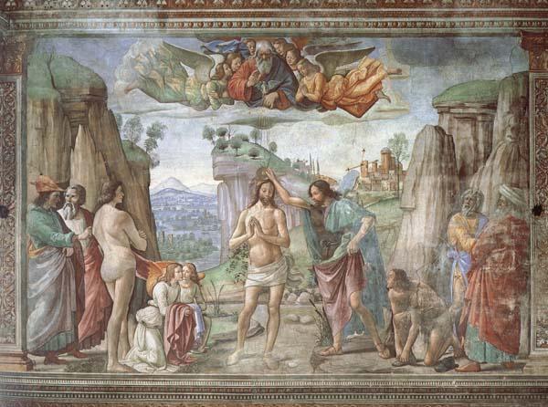 Domenicho Ghirlandaio Taufe Christ Spain oil painting art